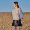 CHALLENGER Women'S Logo Jacquard Round Windproof Knit Pullover Gray