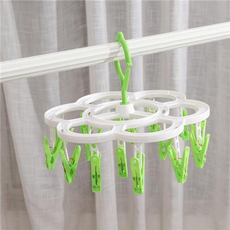 Multi-Clip Clothes Drying Hanger