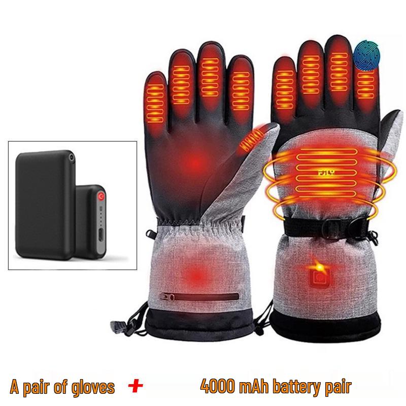 Electric Heated Touchscreen Gloves for Outdoor Skiing & Cycling