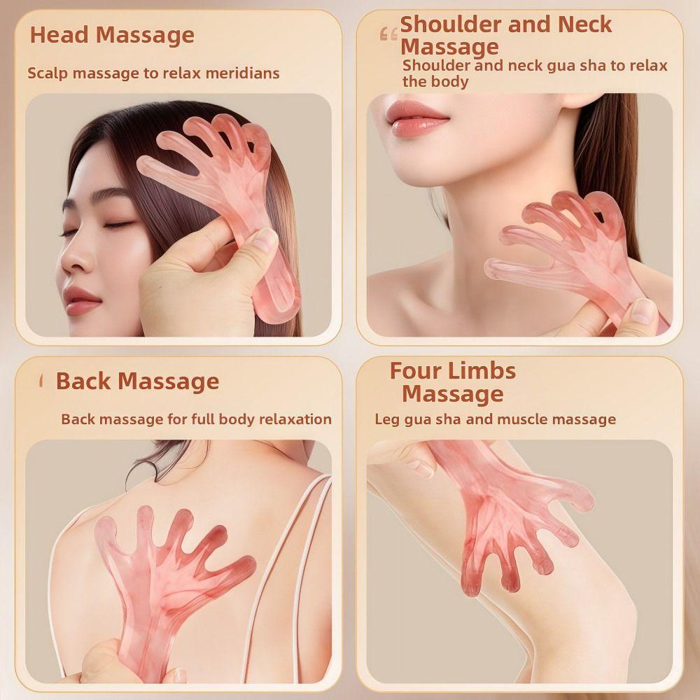 Five-Claw Head Meridian Massage Comb Resin Back Scratcher  Promote Blood Circulation