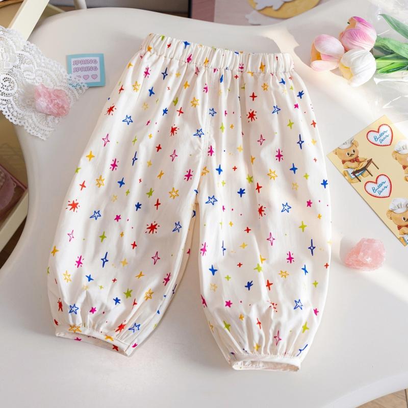 Girls' Cartoon Mosquito Pants Baby Outdoor Trousers Printed Casual Pants Children's Bunch Pants Kids Summer Clothes