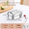 Stainless Steel Portable Bento Lunch Box with Cutlery