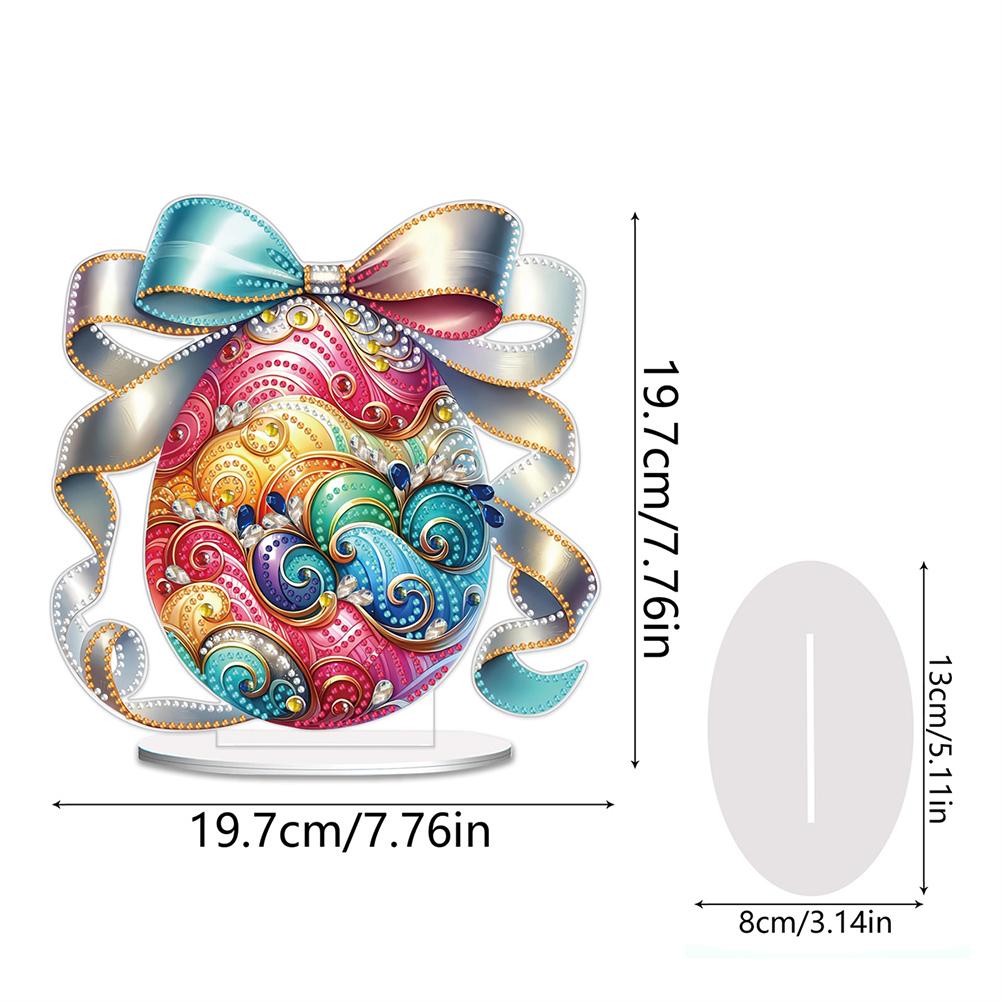 Easter Bunny Eggs Table Top Diamond Painting Ornament Kits Acrylic Special Shaped 5D DIY Diamond Art Tabletop Decor for Beginner