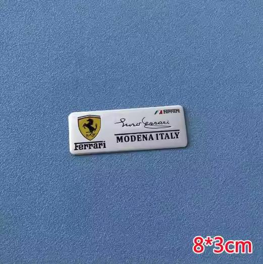 Aluminum Car Sticker Ferrari Pattern Decal Cover Badge Supplies Replacement Car Styling Decal For Ferrari Teams Auto Accessories GP6