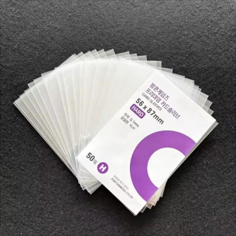 

50 шт. корейских конвертов для карточек, прозрачная бескислотная CPP жесткая защитная голографическая пленка для фотокарточек, переплет для фотоальбома, попкорн-карта