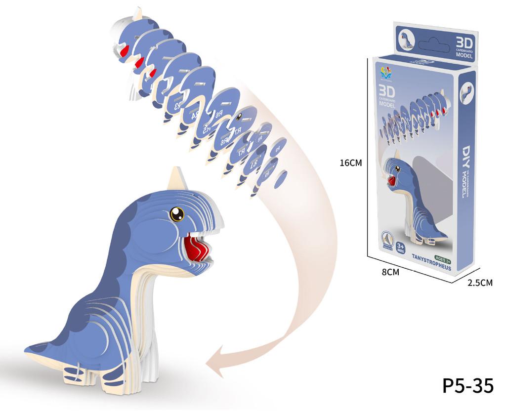 Animal 3d Dinosaur Model Craft Kit Diy Paper Jigsaw Puzzle Kid Toy Educational