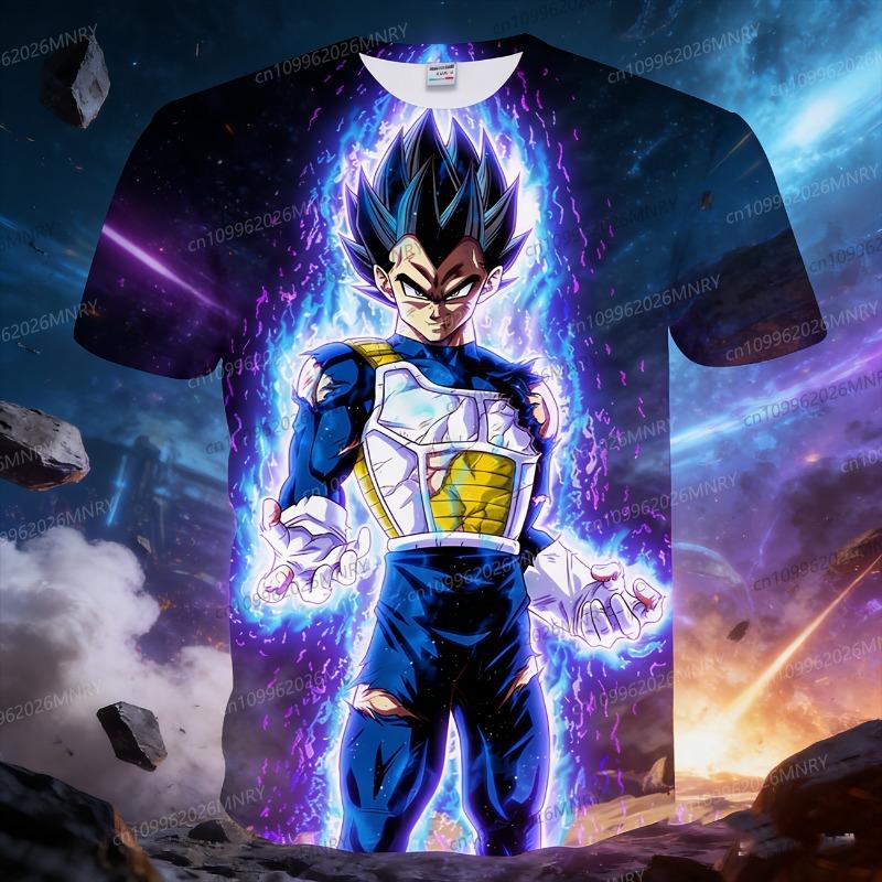 2026 New 3D Print Summer Men Women Dragon Ball Z Goku Ronaldo 7 Soccer Jersey Training Sports T-Shirt