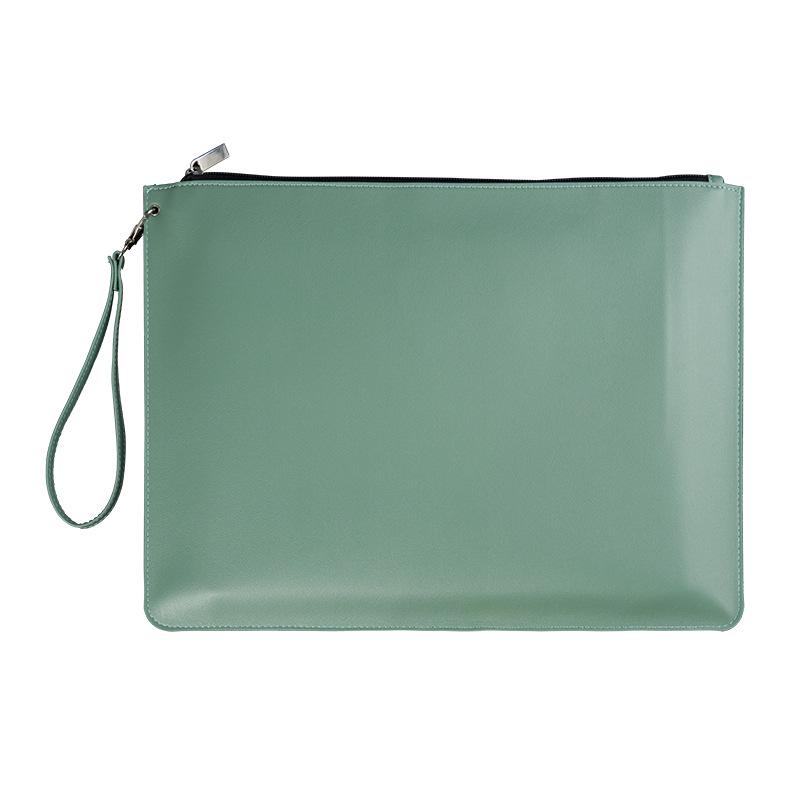 Handheld Waterproof Leather Document Bag with Custom Logo and Large Capacity.