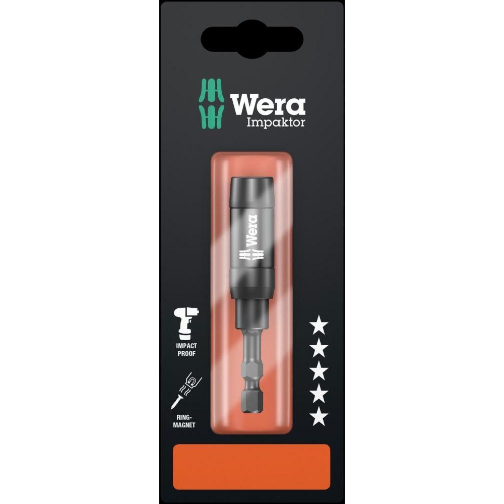 

Держатель бит Wera 897 4 Imp R Impaktor Sb Удар 1 4 E6 3 Шестигранный хвостовик с кольцевым магнитом и пружинным стопорным кольцом 1 4 X 75 мм