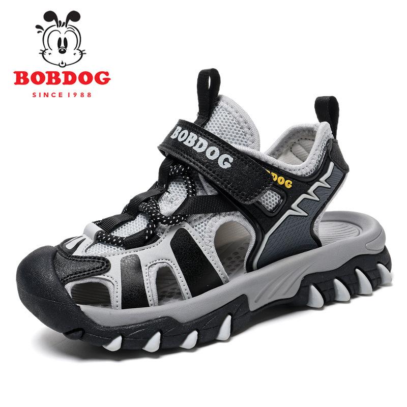 Babu bean children's shoes summer sandals bag head soft sole medium and older children's shoes 2025 summer new boys beach shoes