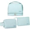 Women's Cute Cosmetic Bags Travel Toiletry Bag Waterproof Leather Cosmetic Bag Set with Handle Zipper Portable Makeup Bags Storage Bag On-the-Go