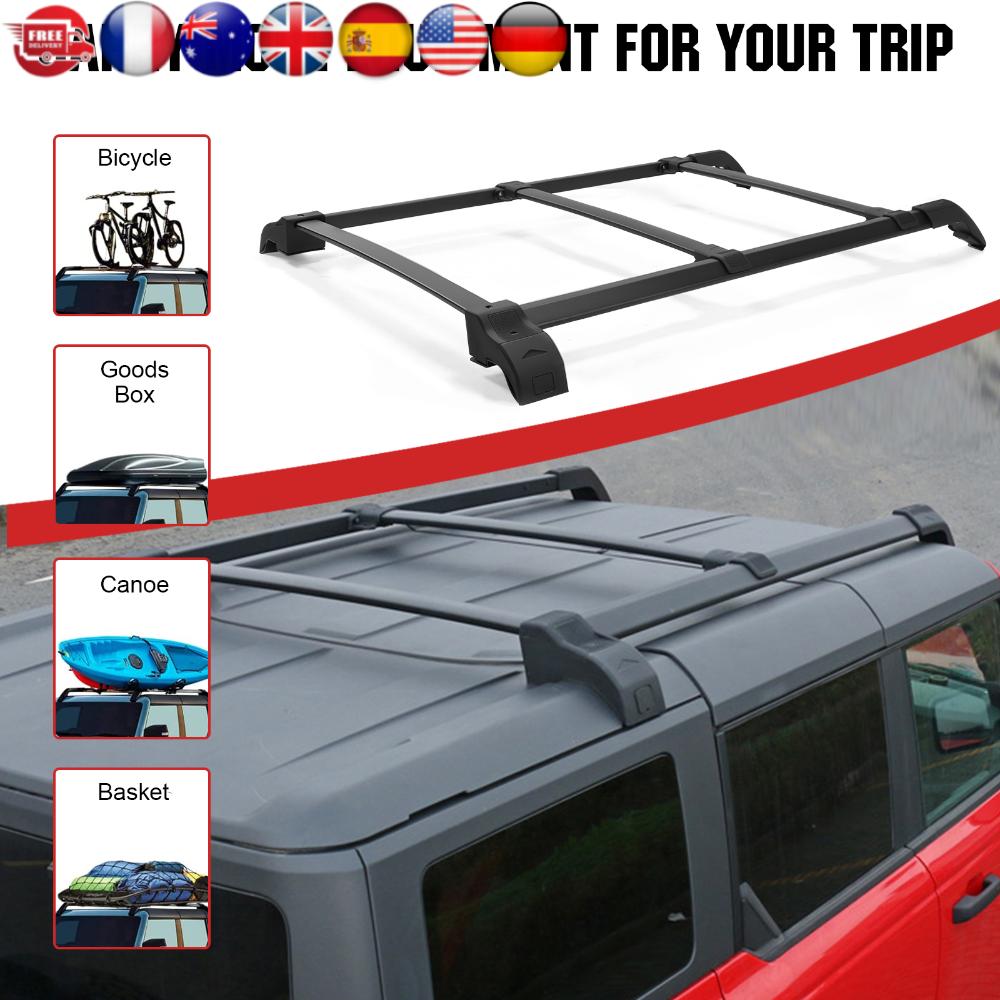 

For Ford BRONCO Roof Top Cargo Carrier Aluminum Alloy Large Metal Roof Rack Lightweight Luggage Frame Modification United States
