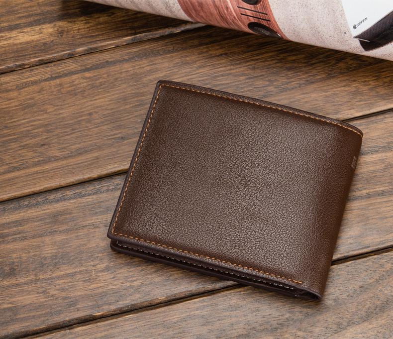 Herren-Kurzportemonnaie aus Leder - Mehrere Kartenfächer, Großes Fassungsvermögen, Hochwertiger Geldklammer-Kartenhalter