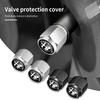 5pcs Metal Tire Valve Cap Dust Protection Cover Accessories For GT Stelvio F1 Brera Volante Tonale Gloria Disco