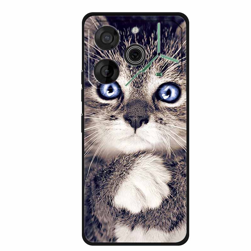 Für Tecno Pova 6 Neo Hülle Tiere TPU Weiches Silikon Rückabdeckung Handyhüllen für Tecno Pova 6Neo 6,78" Stoßfest Wolf Cool funda
