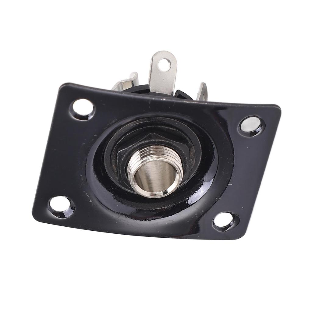 A compact and portable guitar output jack plate suitable for electric guitars such as Zerodis and Includes 4 screws Telecaster. (black).
