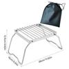 Portable Grill Grid Campfire Stand Stainless Steel Campings Stove Grill Rack Folding Campfire Grill for Outdoor Cooking