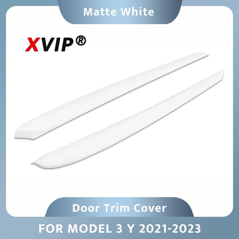 

XVIP For Tesla Model 3 Y 21-23 Interior Decoration Dashboard Cover&Door Wrap Trims Sticker Glossy Matte Carbon Fiber Pattern ABS