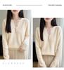 2026 Autumn Winter Women's V-Neck Long Sleeve Knit Wool Sweater, Loose Fit, Plus Size