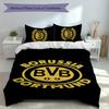 3pcs Borussia Dortmund Duvet Cover Set, Includes 1 Duvet Cover and 2 Pillowcases,Skin-Friendly&Comfortable Fabric,Suitable Bedding Sets