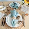 4Pcs Hemp Rope Napkin Buckles Hand Made Napkin Holder Rings for Daily Dinner Party Wedding Dining Table Setting Farmhouse Decor