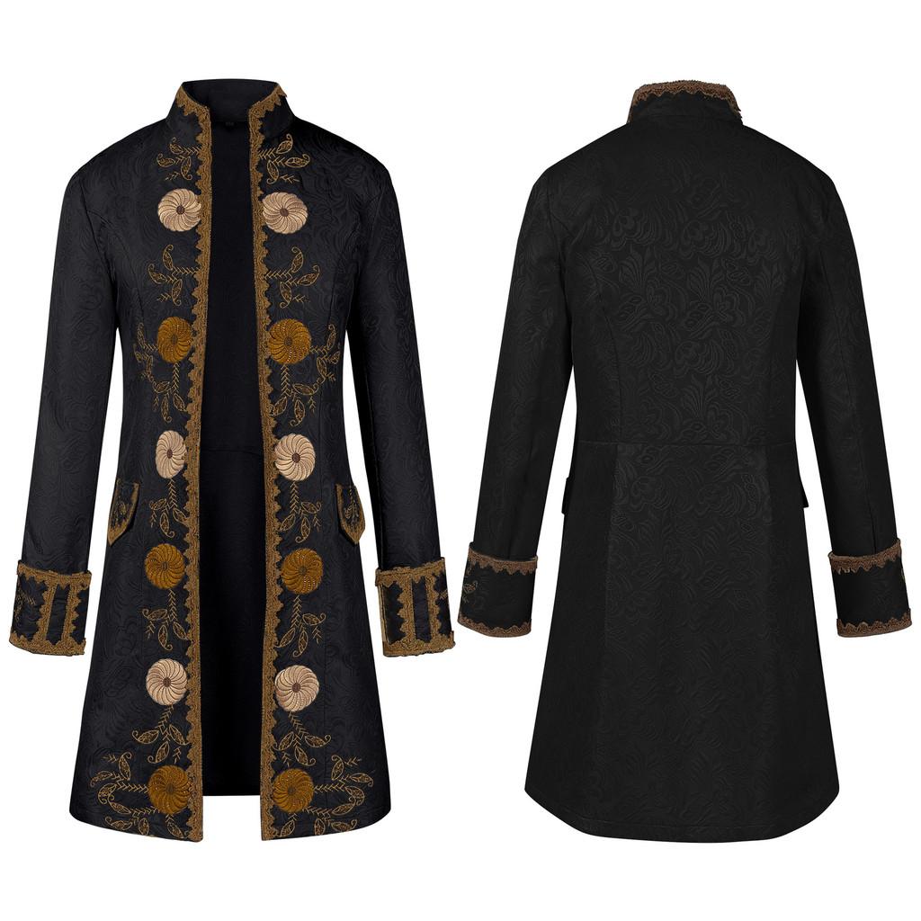 Men Steampunk Uniform Festivals Cosplay Decoration Costume Performance Overcoat