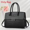 Pu Stone Pattern Tote Bag With Zipper Closure For Daily Use