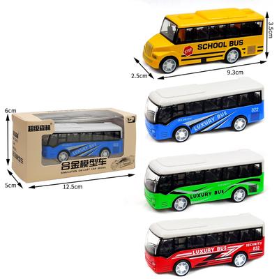 Model autíčka ze slitiny autobusu ze slitiny autobusu Dětský autobus na hraní Kovový model autíčka