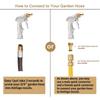High Pressure Hose Nozzle Metal Handheld Water Nozzle Sprayer for Garden Watering Car Washing