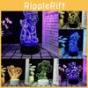 Light 3d Night Paw Patrol Toys Illusion Lamp 7 Colors Changing Desk Lights Led