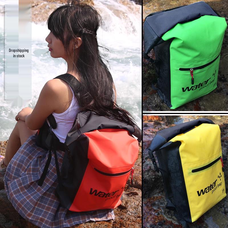 Sac étanche d'extérieur pour plage et natation - Sac à dos seau de rafting en PVC