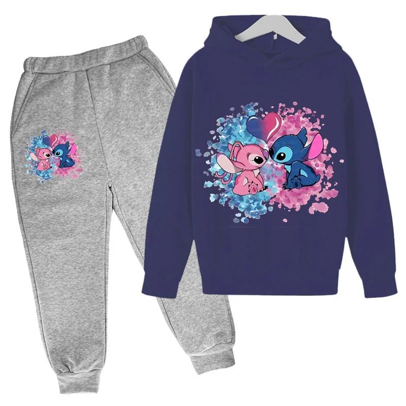 Casual Print Simple Suit Fashion Sweatshirt Loose Clothing Sets Kids Unisex