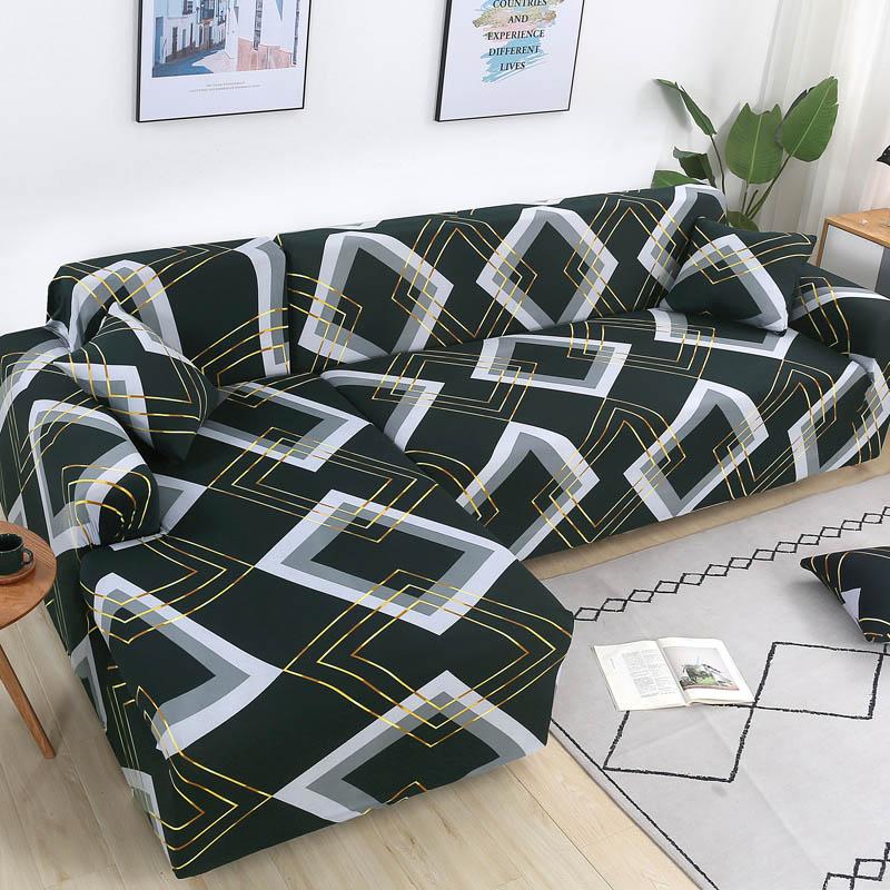 VIP LINK L shape Need Buy 2 pieces Corner Sofa Covers for Living Room Couch Cover Elastic Stretch Sectional Sofa Cubre Sofa