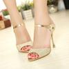 Stunning Summer Gold Silver High Heels Sandals For Women With Chic Open Toe