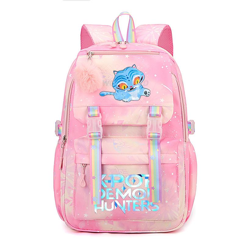 Printed student schoolbag cross-border college wind sweet small fresh rainbow backpack
