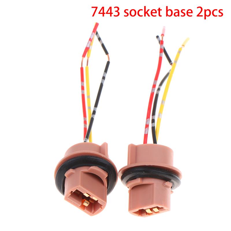2 Stück T20 7443 W21/5W 7440 W21W Sockeladapter Buchse Stecker Für Auto Bremslicht Rückfahrlicht Blinker Scheinwerfer Licht