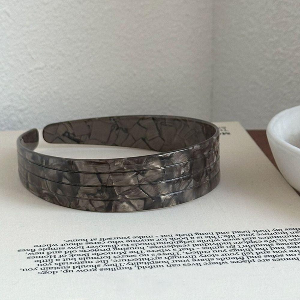 Plastic Wide Tortoise Shell Headband Acetate Leopard Hair Band for Women's Hair