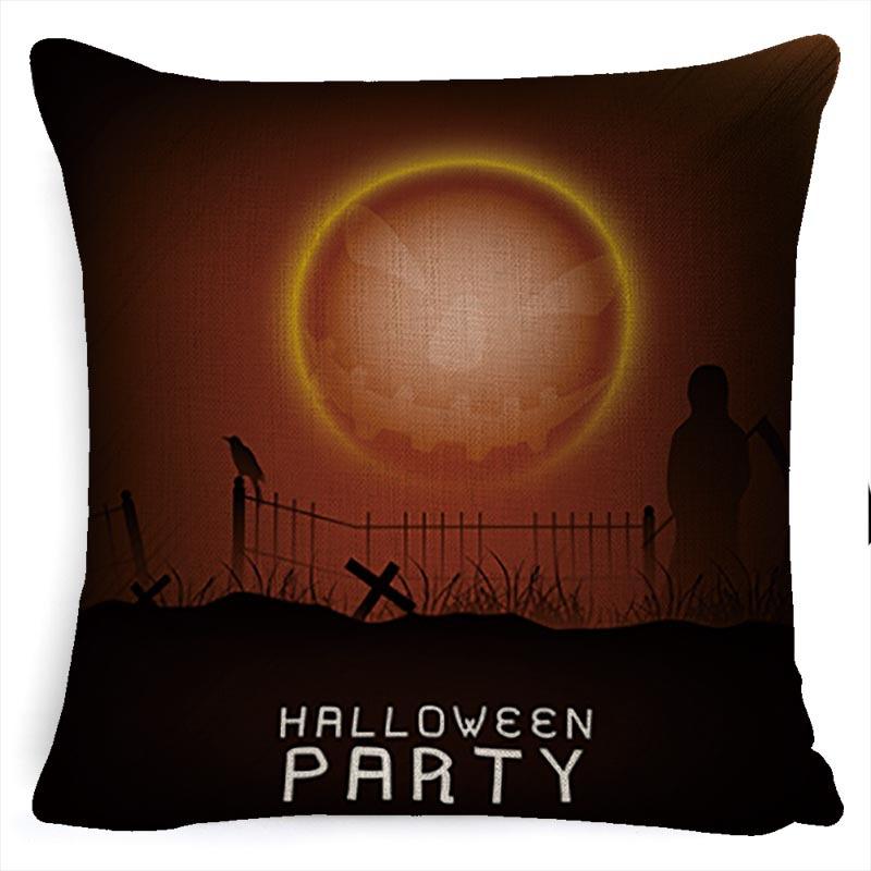 Pillow Case Holiday Party Halloween Horror Bat Office Pillow Case Car Waist Support Cushion Lumbar Pillow