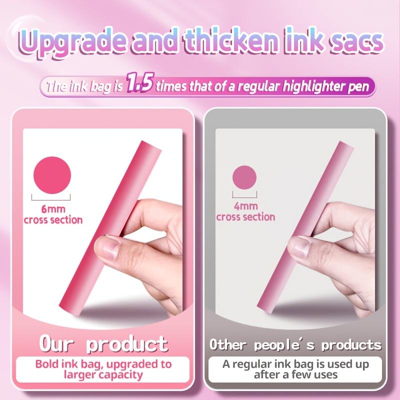 5-Pack Dual-Tip Highlighters with Viewing Window, Suitable for Eye-Friendly Colored Highlighters, Fluorescent Markers, Marking Pens, Highlighting Pens