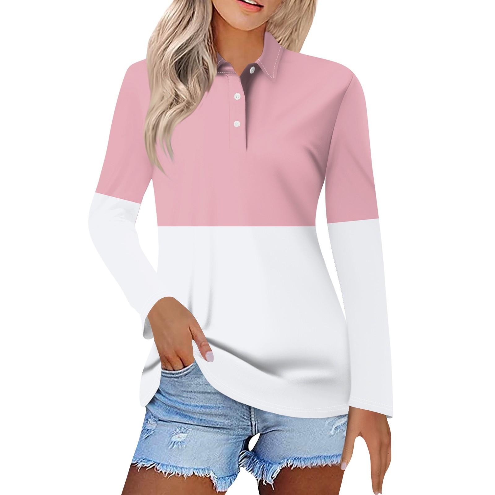 

Женская модная повседневная рубашка с короткими рукавами и принтом с лацканами, женские топы на пуговицах M розовый