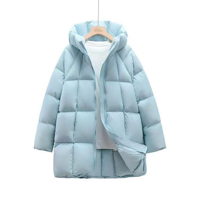 

Cotton clothes women s winter new long cloud puffs hooded thickened warm jacket XL