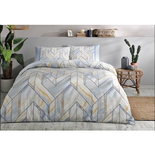 

Özdilek Puffy Marble Blue Двойной пододеяльник для пуховых одеял