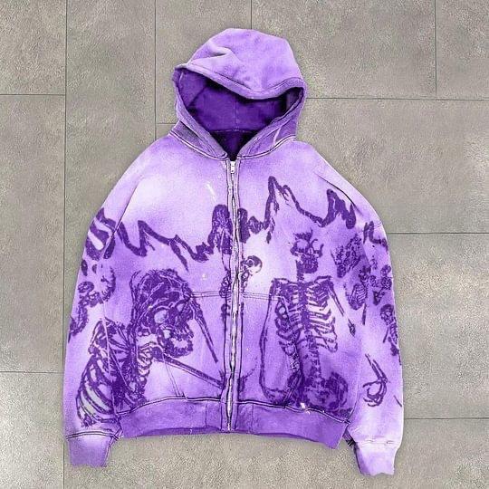 Spring and Autumn New Personality Painted Men's and Women's Hoodies Printed Graffiti Sweater