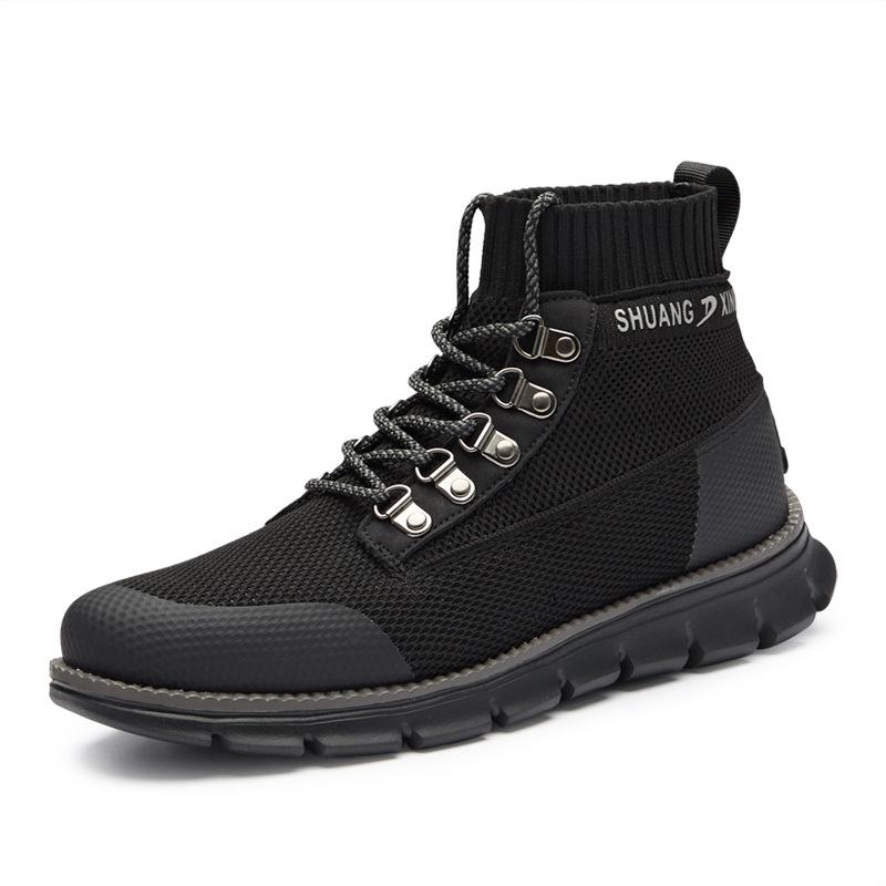 Large Size Martin Boots Men's Low-top Summer Breathable Tooling British Style High-top Men's Shoes Autumn Large Size Medium-top Boots