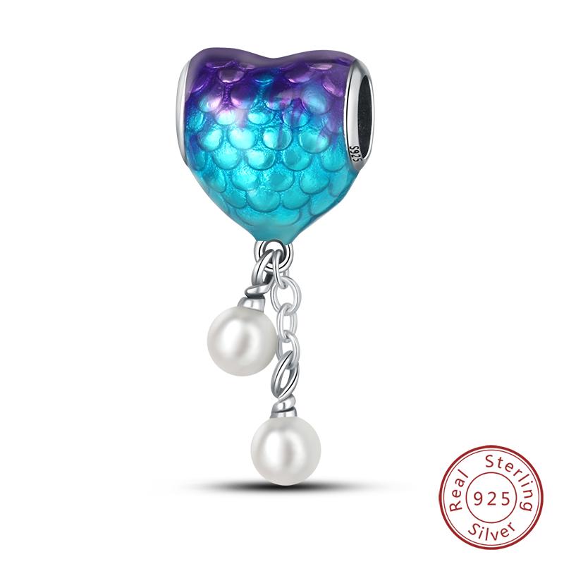 100% Copper Butterfly Fairy Dream Ocean Shell Pearl Mermaid Sea Turtle Sunflower Charms Beads Fit Qikaola Bracelets