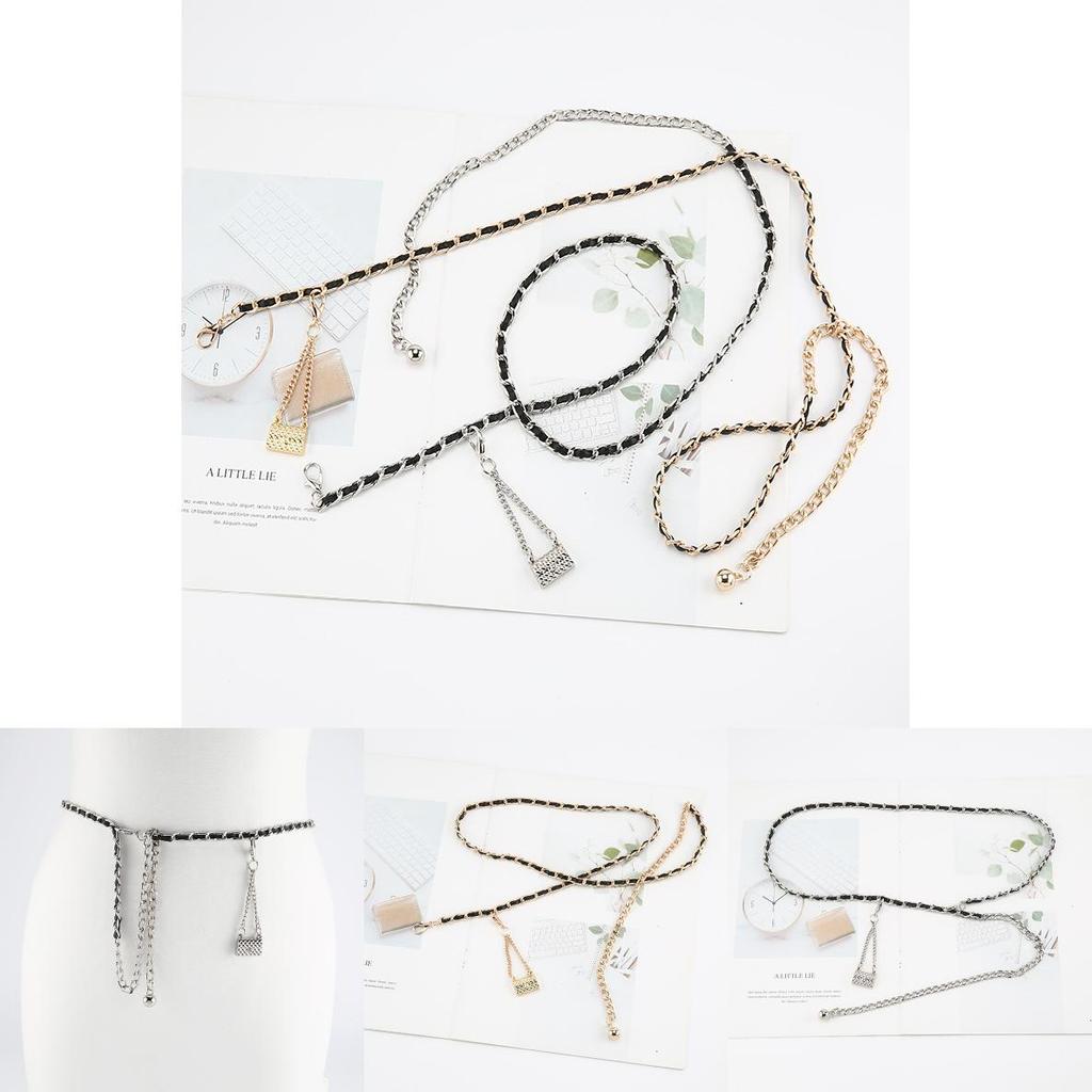 Gold Silver Metal Body Chain Waist Women Fashion Accessory For Dresses And Outfits