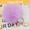 Luxurious Charm Key Ring Rabbit Fur Ball Pompom For Cell Phone And Car Keychain
