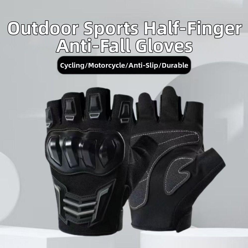Wear Resistant Half Finger Gloves Anti-Slip Bicycle Gloves Motorcycle Gloves  Outdoor Cycling