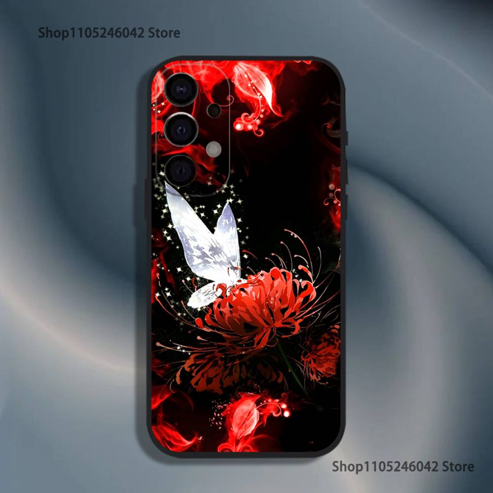 Ghoul Red Spider Lily Tokyo For Samsung Phone Case S25,S24,S21,S22,S23,S30,Ultra,S20,Plus,Fe,Lite,5G Black Cover