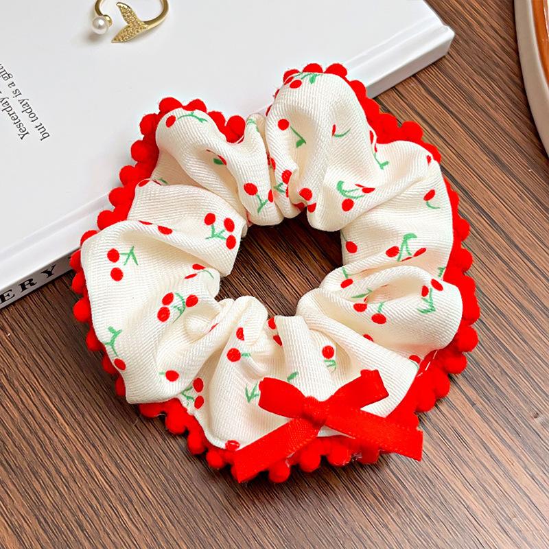 Girls Sweet Dot Bow Hair Band Accessories Fashion Large Hair Tie Rope Headband Elastic Scrunchies For Women Ponytail Hair Accessories